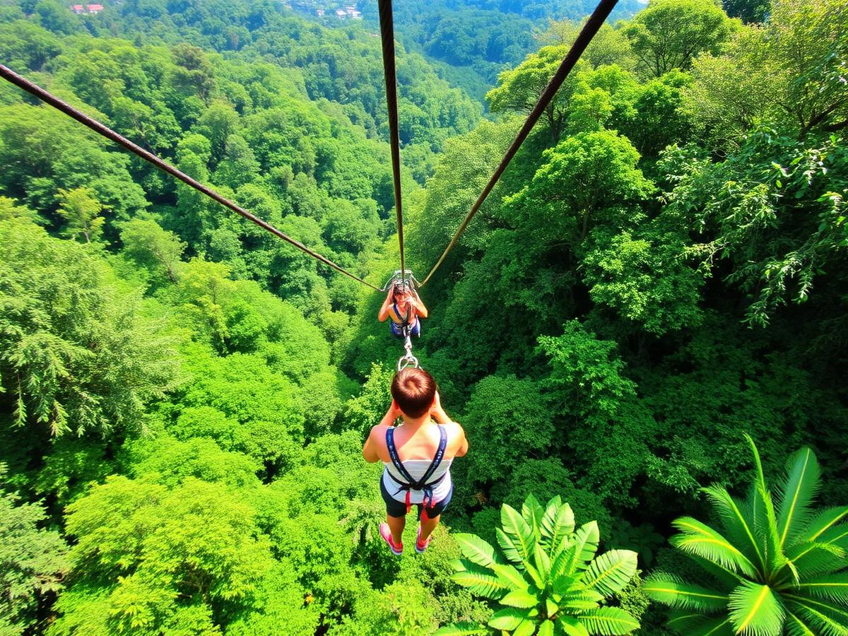 Canopy Ziplining near Casa Cascada in Dominical